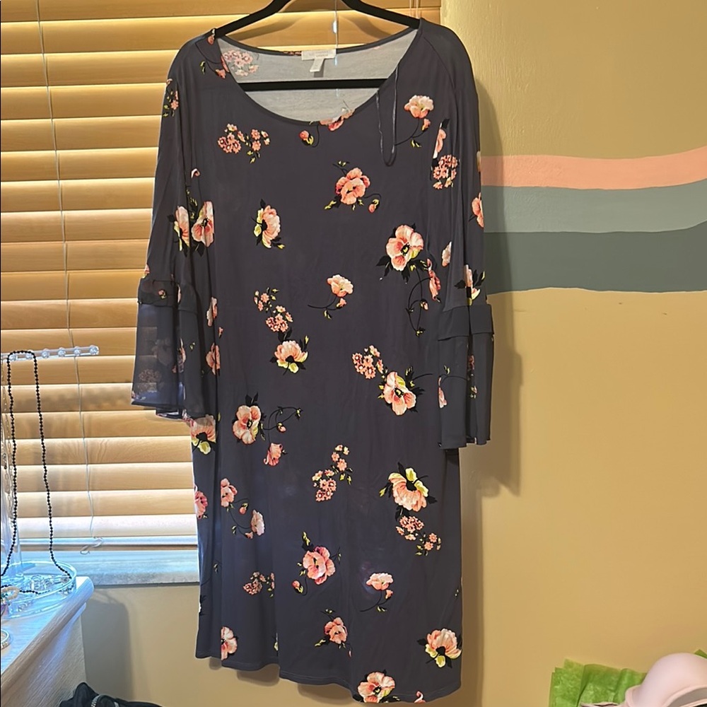 Floral Print purple dress
